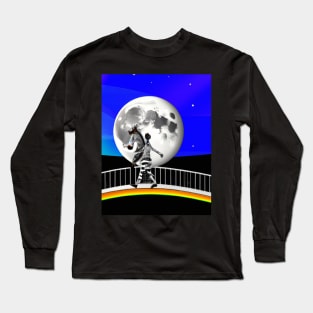 the moon and stars for space lovers who are in love with the stars and horses too Long Sleeve T-Shirt